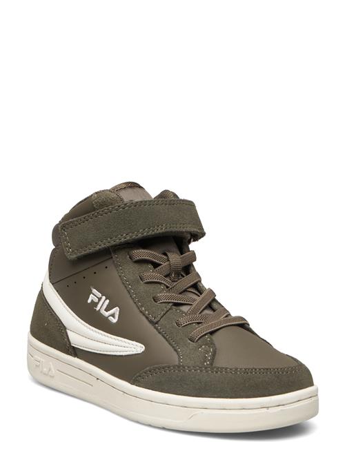 Se FILA Fila Crew Velcro Mid Kids FILA Khaki ved Booztlet