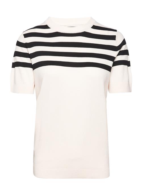 Se Mango Striped Short-Sleeved Sweater Mango White ved Booztlet