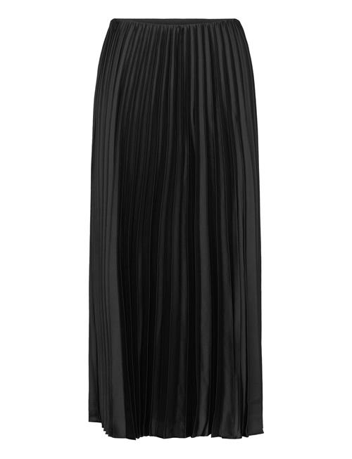 Mango Pleated Midi Skirt Mango Black