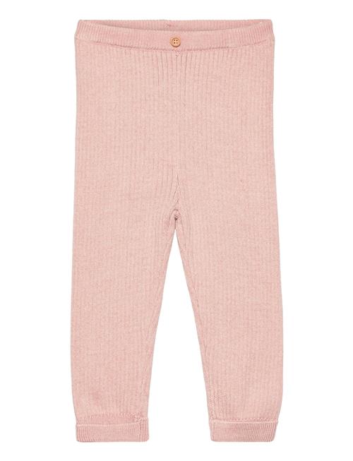 Mango Knit Trousers Mango Pink