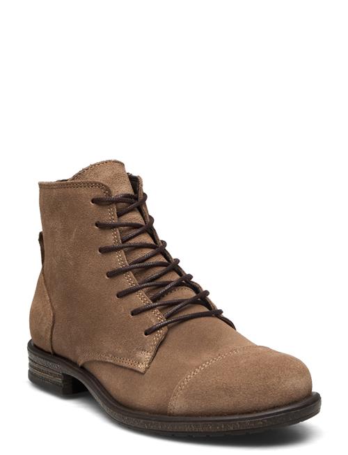 Bianco Biadanelle Lace Up Boot Suede Bianco Beige