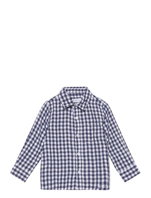 Mango Slim-Fit Check Shirt Mango Blue