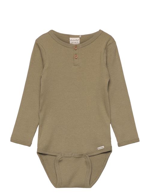 Minymo Body Ls Rib Minymo Khaki