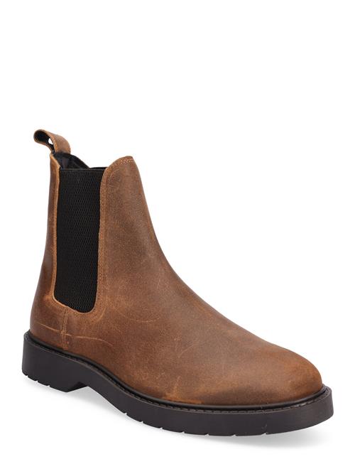 Selected Homme Slhtim Suede Chelsea Boot B Selected Homme Brown