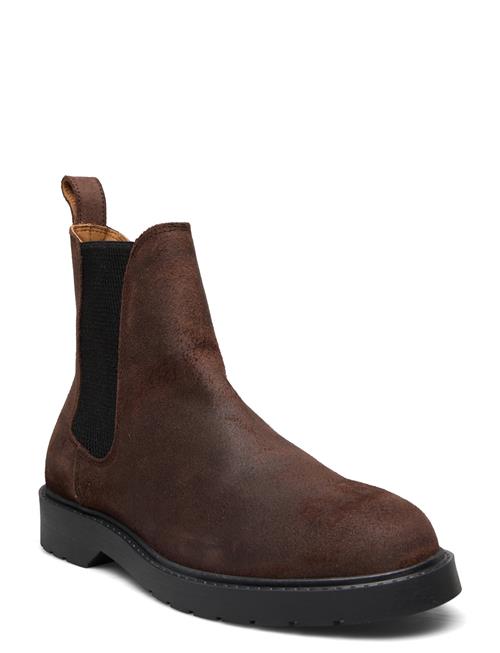 Selected Homme Slhtim Suede Chelsea Boot B Selected Homme Brown