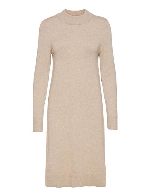 Vila Viril Crew Neck L/S Midi Dress - Noos Vila Beige