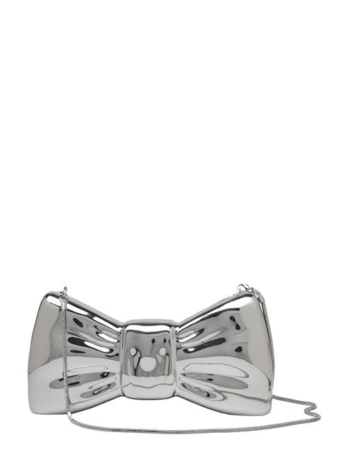 Clutch Bag With Bow Design Mango Silver