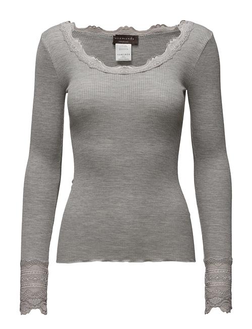 Rosemunde Rwbenita Ls O-Neck Lace T-Shirt Rosemunde Grey