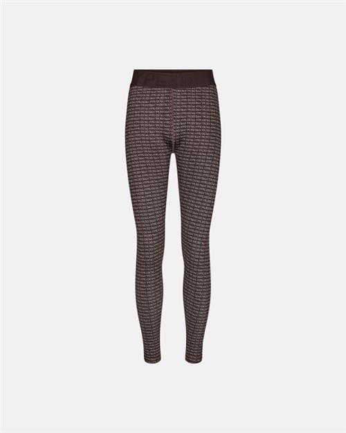 Leggings "Logo" | Polyester | Brun