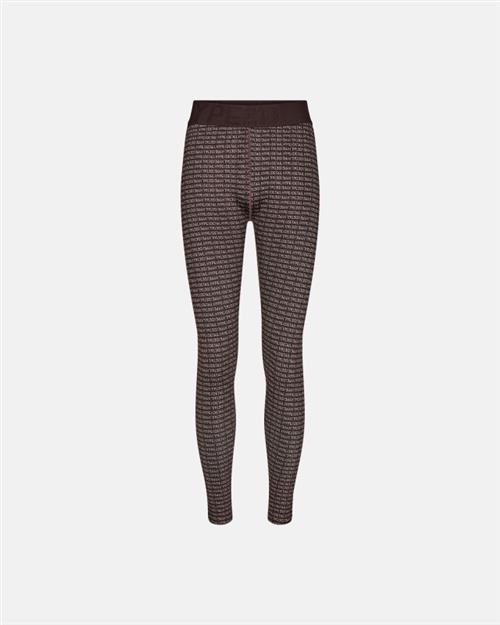 Leggings "logo" | Polyester | Brun