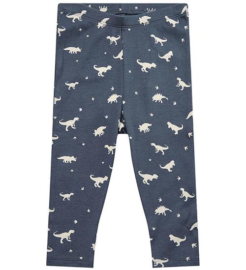 Se Petit by Sofie Schnoor Leggings - Rib - Navy m. Dinoer ved KidsWorld