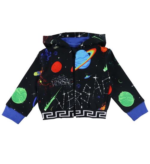 Versace Versace Cardigan - Galaxy - Sort m. Print