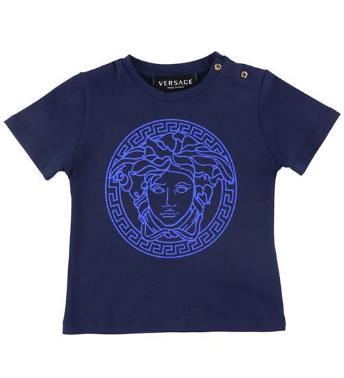 Se Versace T-shirt - Navy m. BlÃ¥ ved KidsWorld