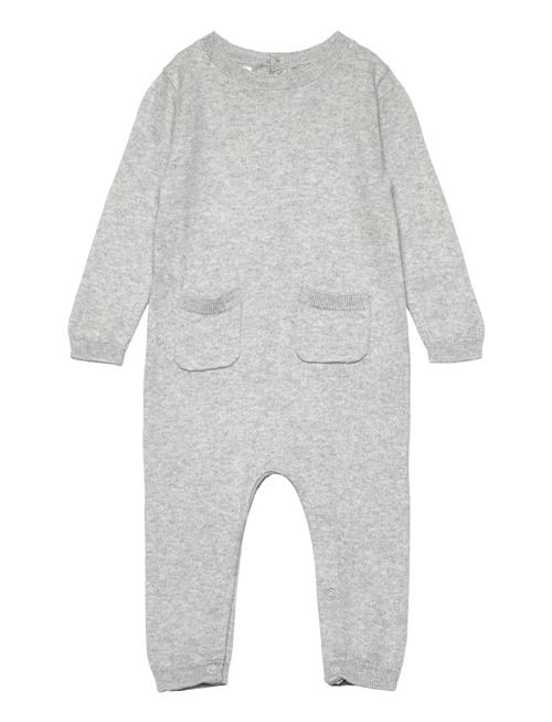 Se Mango Cotton-Knit Jumpsuit Mango Grey ved Booztlet