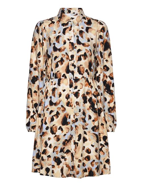 Slfslaila Ls Aop Short Shirt Dress B Selected Beige