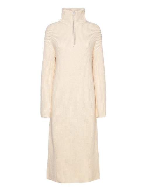 Selected Femme Slfbloomie Ls Knit Dress Half Zip Selected Femme Cream