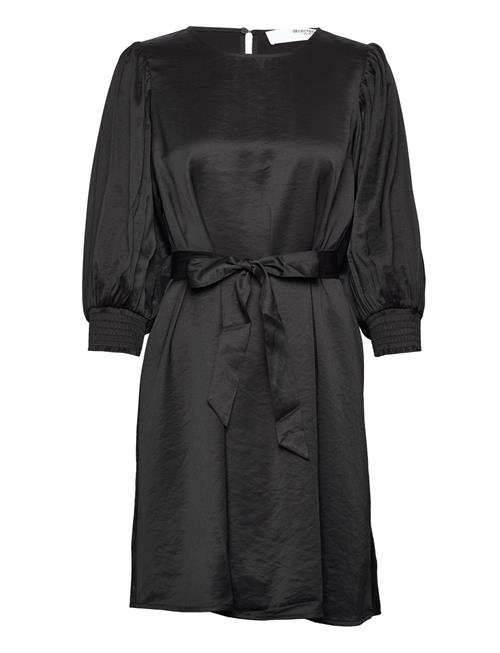 Slfreya 3/4 Short Dress B Selected Black