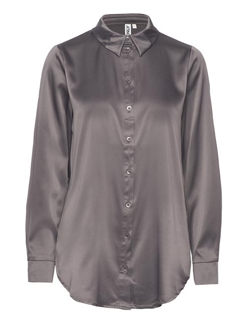 ONLY Onlvictoria Ls Loose Satin Shirt Nooswvn ONLY Grey