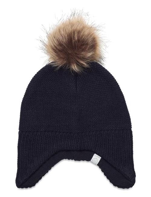 Color Kids Baby Hat W. Detach Fake Fur Color Kids Navy