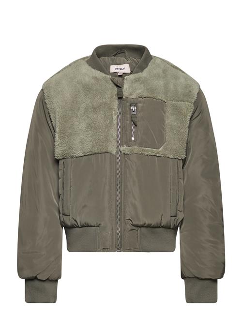 Se Kids Only Kogemmy Nylon Fleece Mix Bomber Cp Otw Kids Only Khaki ved Booztlet