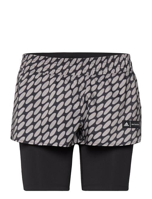 adidas Performance Adidas X Marimekko Run Icons 3 Bar Logo 2-In-1 Running Shorts Adidas Performance Patterned