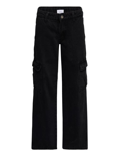 Se Grunt Worki Low Waist Cargo Grunt Black ved Booztlet