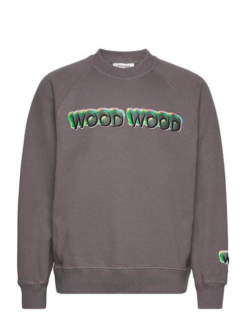 Se Wood Wood Hester Logo Sweatshirt Wood Wood Grey ved Booztlet