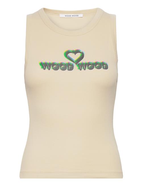 Se Wood Wood Nicole Rib Vest Wood Wood Beige ved Booztlet