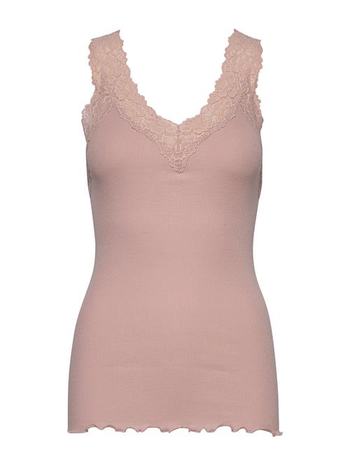 Rwbernadine Organic Sl Lace Top Rosemunde Pink