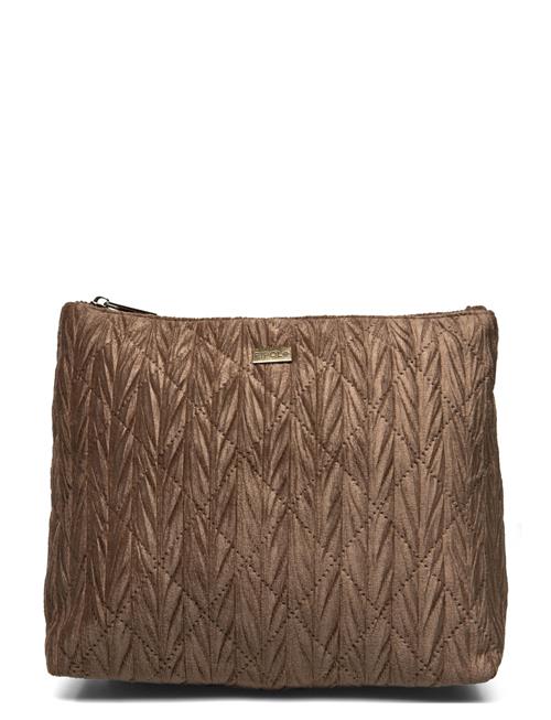 Pipol's Bazaar Triangle Cosmetic Bag Quilted Taupe Pipol's Bazaar Brown