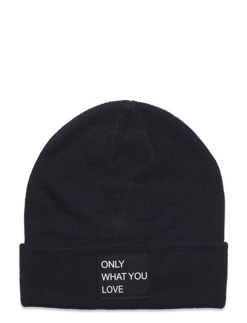 Se Kids Only Kognewmadison Logo Beanie Acc Kids Only Black ved Booztlet