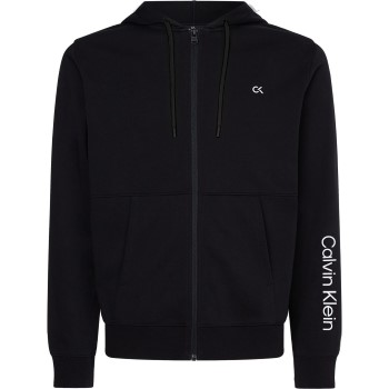 Calvin Klein Sport Essentials Zip Hoody Sort bomuld Large Herre