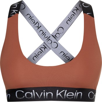 Calvin Klein Bh Sport Active Icon Medium Support Bra Brun Large Dame