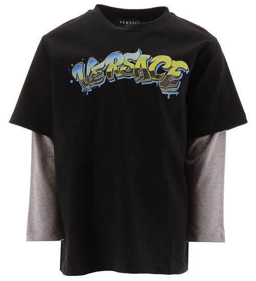 Se Versace Versace Bluse - Sort m. Print ved KidsWorld