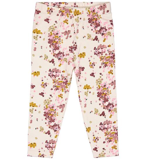 Se The New Siblings Leggings - TnsHerle - White Swan m. Blomster ved KidsWorld