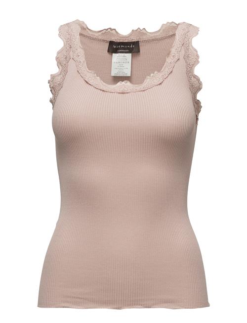 Rwbabette Silk Sl U-Neck Long Lace Rosemunde Pink