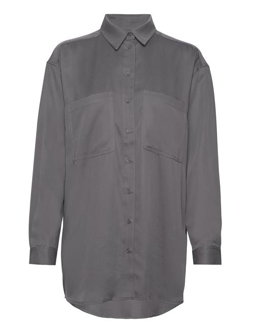 Esleonora Ls Shirt Esme Studios Grey