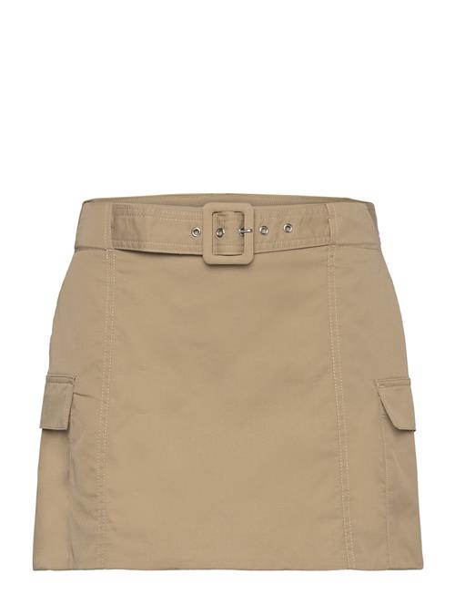 Cargo Mini-Skirt With Belt Mango Brown