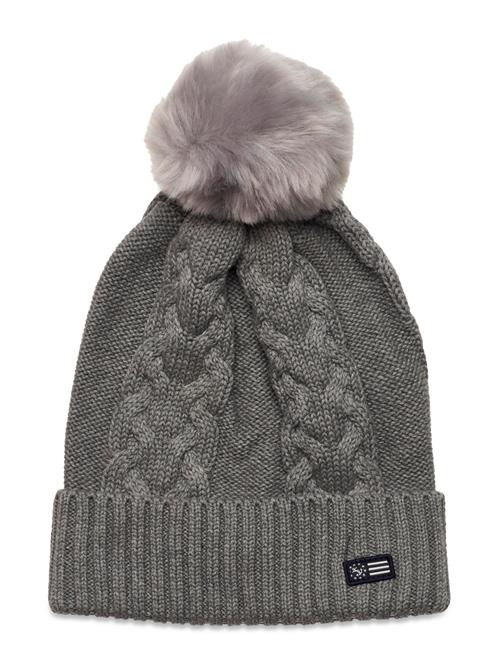 Se Sebago Cable Pom Beanie Sebago Grey ved Booztlet