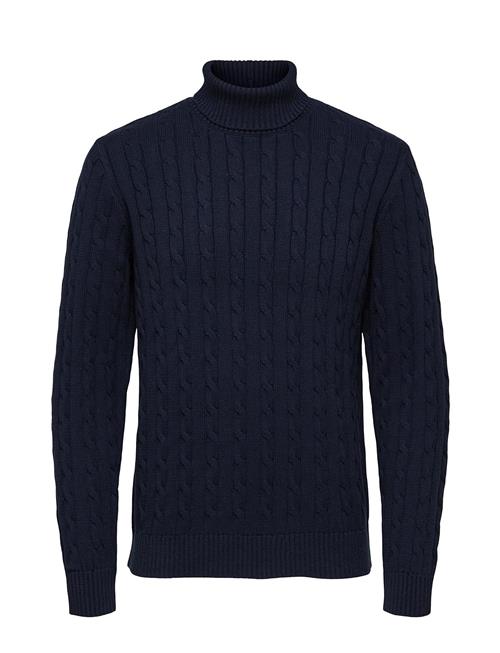 Se Selected Homme Slhryan Structure Roll Neck Selected Homme Navy ved Booztlet