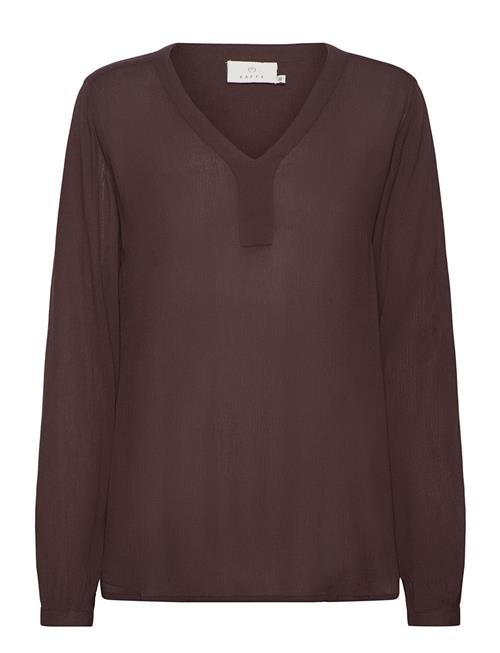 Se Kaffe Amber Blouse Ls Kaffe Brown ved Booztlet