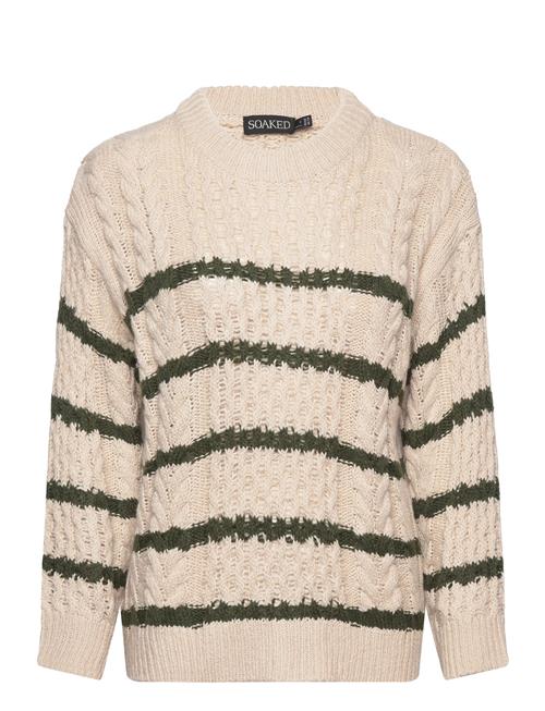 Se Slfranna Stripe Pullover Soaked In Luxury Beige ved Booztlet