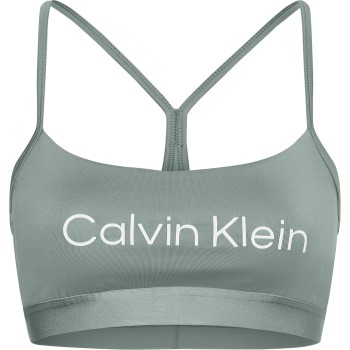 Calvin Klein Bh Sport Essentials Low Support Bra Blå polyester Large Dame