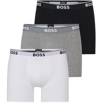 BOSS 3P Cotton Stretch Boxer Brief Long Flerfarvet bomuld Large Herre