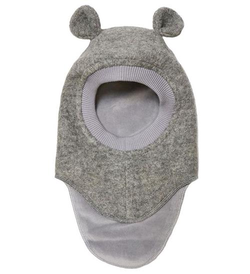 Se Huttelihut Elefanthue - Uld/Bomuld - 2-lags - Plys - Medium Grey ved KidsWorld