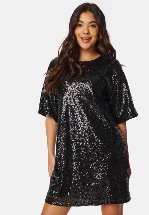 Object Collectors Item Karina 2/4 Sequin Short Dress Black 34