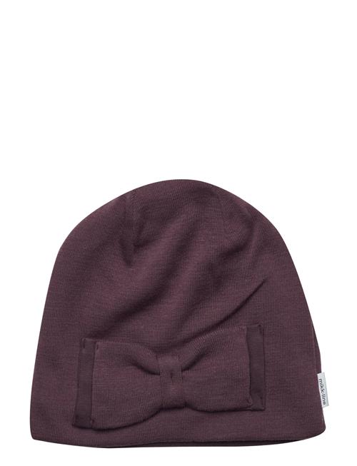 mikk-line Wool Hat W. Bow Mikk-line Burgundy