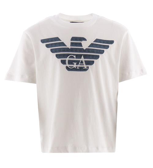 Emporio Armani T-shirt - Hvid m. Navy