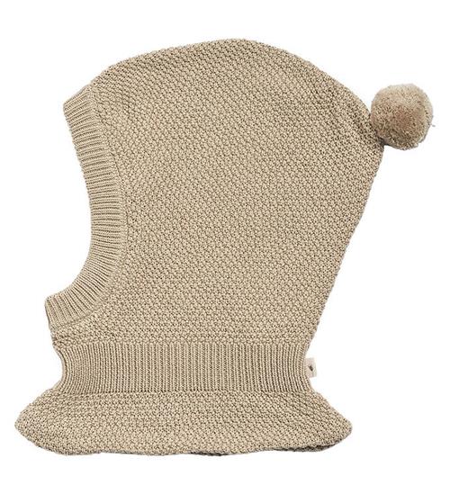 Se Wheat Wheat Elefanthue - 2-lags - Strik - Pomi - Soft Beige ved KidsWorld