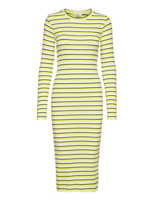 5X5 Stripe Boa Dress Mads Nørgaard Yellow